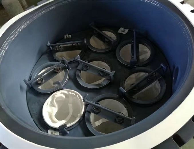 不銹鋼抱箍襯氟保安多袋式過(guò)濾器