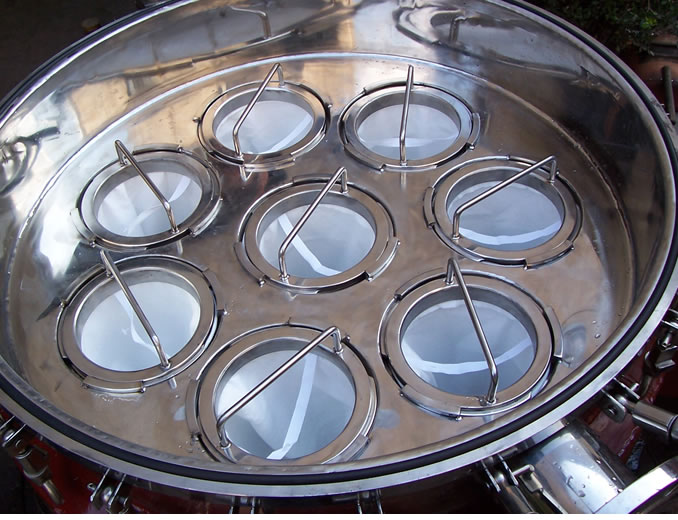 高壓吊環(huán)不銹鋼側(cè)進保安多袋式過濾器